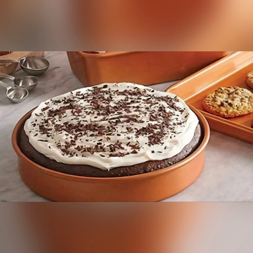 Gothom Steel Round Copper  Baking Pan New